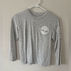Timberland Heather Gray Long Sleeve Tee for Kids